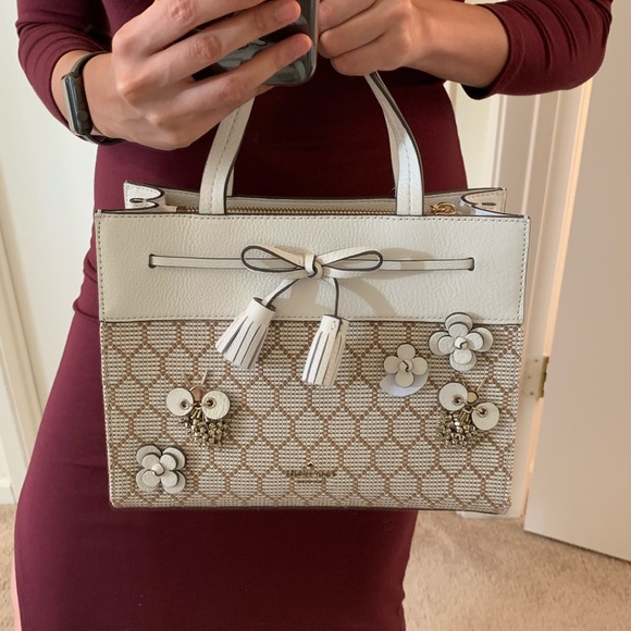 KATE SPADE HAYES BEE EMBELLISHED SATCHEL CROSSBODY - Picture 3 of 6